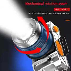 New COB siêu sáng 1200mAh điện hiển thị Telescopic Zoom USB sạc ngoài trời ngọn đuốc chiến thuật đèn pin Led Đèn Pha - Product Image 4