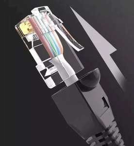 Cavo di <span class=keywords><strong>rete</strong></span> in cristallo <span class=keywords><strong>copertura</strong></span> protettiva super doppia schermatura ecologici in gomma RJ45 non schermato parapolvere - Product Image 3