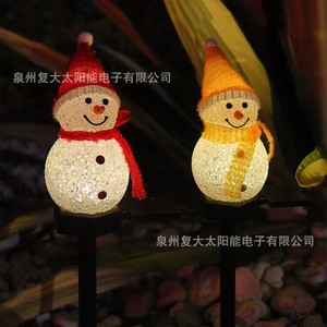 Lumière solaire de jardin en forme de bonhomme de neige en EVA, décoration de Noël, LED résistante à l'eau, portable - Product Image 4