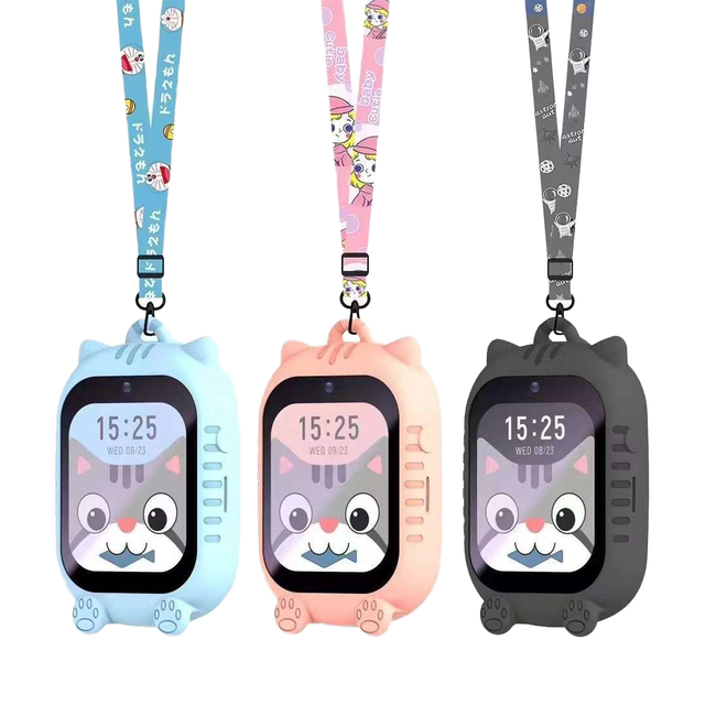 K26 4G Kids Smart Watch with GPS Video Call & SOS SIM Card Square IPS Display Silicone Band Magnetic Charging for Children