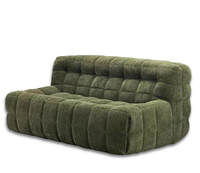 Sofá Individual Moderno de Lujo ModHomi, Tapizado en Terciopelo, Diseño Acolchado, Relleno de Espuma, Cómodo para Espacios Pequeños, Muebles para el Hogar