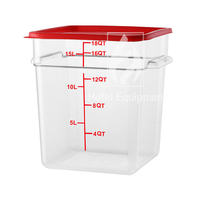 Conteneurs transparents en plastique pour PC, grands récipients hermétiques pour aliments, farine et sucre, boîte de rangement carrée en plastique, seau de rangement