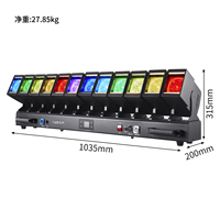 Lyre LED mobile 12*60W à faisceau lumineux ondulé avec émission RGBW, barre mobile LED Snake pour scène et DJ, avec DMX512, fonction Focus et Flash