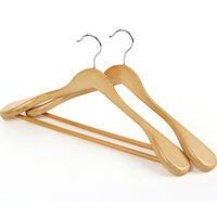 Cintre en bois personnalisé robuste à épaules larges avec crochet rotatif à 360° – Cintre de luxe en bois pour vestes et manteaux
