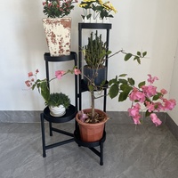 Vente en gros 5 niveaux coin métal Art décor écologique fleur présentoir étagère pour la maison et le jardin