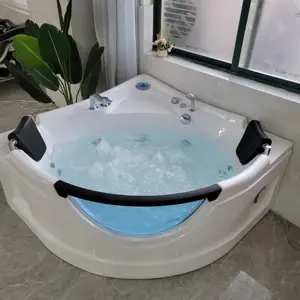 professional acrylic double whirlpool bathtub standard dimensions massage acrylic bathtub spa whirlpool massage bathtub 2 person