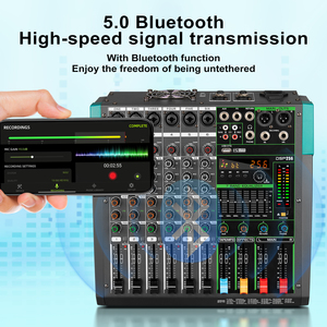 Gt6 Âm Thanh Kỹ Thuật Số Giao Diện Điều Khiển Mixer 6 Kênh Chuyên Nghiệp Âm Thanh Mixer Với Bộ Khuếch Đại 350W * 2 Giao Diện Điều Khiển - Product Image 2