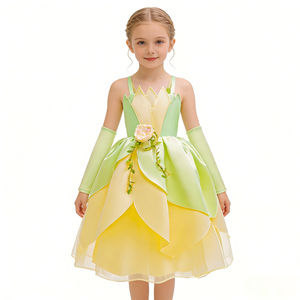 Costume de princesse elfe verte pour filles, déguisement de Tinker Bell, costume de cosplay pour Halloween, tenue de fête, tutu de fée, robe de princesse - Product Image 1