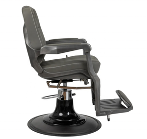 Silla de Barbero Rita Negra Mate, Silla de Salón Superior para Barbería, Muebles de Salón de Estilo Vintage para Peluquería - Product Image 4
