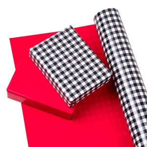 Custom Double-Sided PE Coated Checkered Pattern Eco-Friendly Recyclable Gift <b>Wrap</b> <b>Paper</b> <b>Roll</b> Digital Printing Packaging - Product Image 5