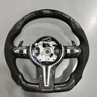 Compatible avec BMW F30 F31 F34 F35 F80 F83 F87 F06 F25 F26 F22 F23 F32 F07 F10 F18 Série 1 2 3 4 5 M Volant en fibre de carbone LED
