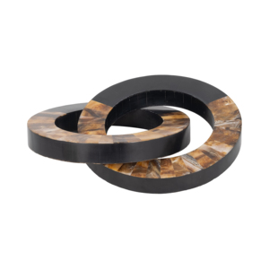 Anelli Decorativi in Resina Intrecciati, Ornamento Scultoreo Elegante per Casa, Bagno, Ufficio, Soggiorno - Product Image 4