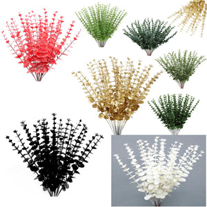 Guanyi - Hojas de Eucalipto Artificiales de 38 cm, Tallo Único de Plástico, Decoración para Bodas, Arreglos Florales, Decoración del Hogar - Product Image 1