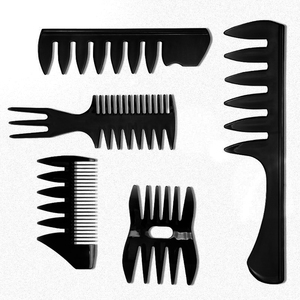 Peine de plástico de dientes anchos para hombre, estilo retro, para peinados con efecto deslizante hacia atrás, ideal para salones y barberías. - Product Image 1
