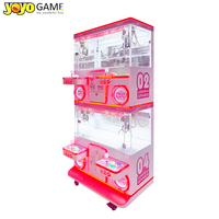 Lucky Baby Machine à griffes 4 joueurs, mini machine à poupées, machine de jeu d'arcade à monnayeur pour attraper des porte-clés, pour adultes et enfants