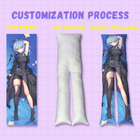 Oreiller corporel carré personnalisé à motif de personnage d'anime, avec jambes séparées, 100% polyester, 160x50cm, imprimé peau de pêche, pour usage domestique, fabricant