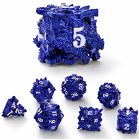 Ensemble de dés DND en cuivre antique, tête de dragon, métal, faits à la main, écologiques, 7 pièces, dés polyédriques à pointes pour Dungeons & Dragons RPG