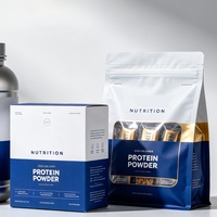 Ensemble d'emballages haut de gamme pour poudre protéinée Minfly – Sachet stand-up personnalisé en PET, AL, PE avec boîte en carton – Solution de marquage complète