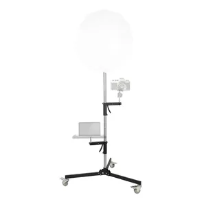 Empuñadura de pistola de Metal de 63cm-190cm para Softbox Tripod Studio <span class=keywords><strong>Flash</strong></span> Soporte de luz LED con ruedas - Product Image 1