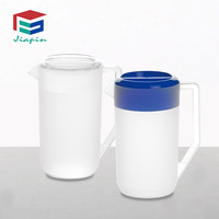 Pichet à eau en PP sans BPA de 2,4 L/3,3 L/5 L, pot à jus, pot à bière, thé au lait, boisson, carafe en plastique avec couvercle, résistant à la chaleur pour usage commercial