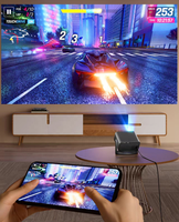 Proyector Inteligente WiFi 6 2025 de Nuevo Diseño, Portátil, con Sistema Android 12, Compatible con 4K, Mini Cine en Casa, Resolución HD 720P