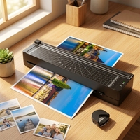 Machine à plastifier A3 tout-en-un avec coupe-papier, plastifieuse photo portable pour le bureau et la famille, système de préchauffage rapide