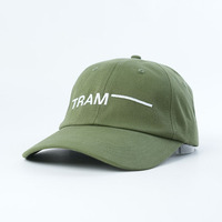 Gorra de béisbol de algodón de 6 paneles con bordado plano de una sola palabra, logotipo personalizado OEM, unisex, para exteriores, gorra de papá, individual
