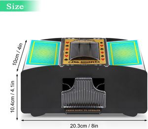 Mélangeur de cartes automatique en PVC noir pour 24,6 cartes, coloré, de taille moyenne, pour jeu de poker Texas Hold'em, avec fonction anime, vendu directement par l'usine - Product Image 4
