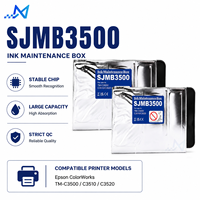 Boîte de maintenance en plastique SJMB3500 avec puce intelligente intégrée, 100 % compatible avec les réservoirs de récupération des déchets pour les modèles TM-C3500/TM-C3510/TM-C3520