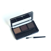 Nouveau design en gros 3 couleurs de maquillage poudre pressée imperméable à l'eau à haute teneur en pigments poudre à sourcils en stock