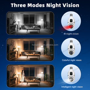 HongGlobal 4MP 2K IP <span class=keywords><strong>Motion</strong></span> Detection Wireless E27 Smart lampadina fotocamera Hopeway 2.4G 5G WiFi doppia lente CCTV faretto telecamera - Product Image 5