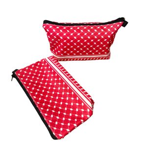 Tas Makeup dan Pensil dengan Pola Keffiyeh Tradisional Palestina dari Kain Komposit Khusus untuk Kehidupan Sehari-hari - Product Image 5