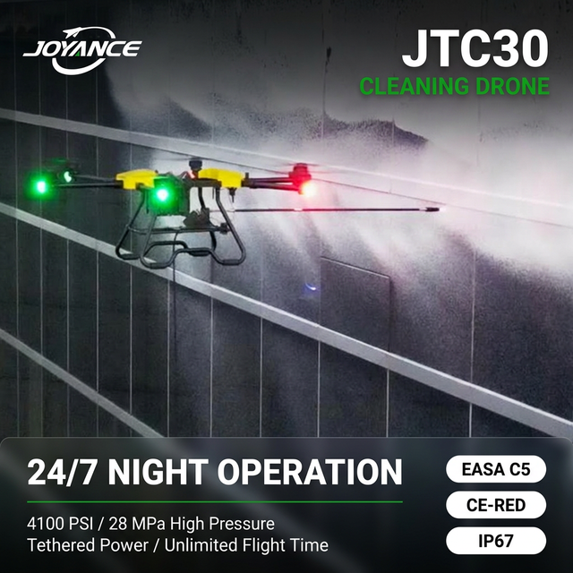 Industrial Window Cleaning Drone 200m Reach 28MPa High Pressure Washer UAV for Commercial Building Facade Cleaning