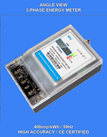 Medidor de Energía Electrónico Trifásico de Pared Personalizable con Pantalla LCD, Corriente Máxima de 100A, Comunicación MODBUS-RTU, Clase 1.0
