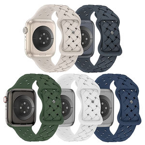 Correa de reloj de repuesto de goma de silicona deportiva de liberación rápida trenzada para <span class=keywords><strong>Apple</strong></span> <span class=keywords><strong>Watch</strong></span> Series 1/2/3/4/5/6/7/<span class=keywords><strong>8</strong></span>/9/<span class=keywords><strong>se</strong></span>/ultra - Product Image 2