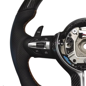 Volante de Fibra de Carbono para Modelos <span class=keywords><strong>BMW</strong></span> F10/F20/F18/F32/F25/F01/F30/F31/F34/F35/F15/F07 <span class=keywords><strong>320i</strong></span> - Estilo Deportivo Serie M 3/5 - Product Image 2