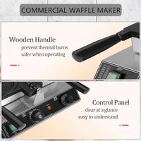 Vente en gros de 4 gaufriers à pièces de monnaie électriques, machine à gaufres au fromage, acier inoxydable antiadhésif, parfait pour les restaurants, les camions de nourriture