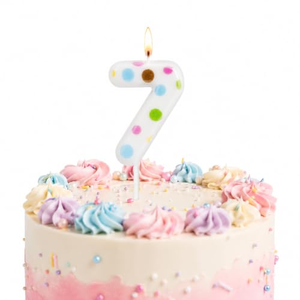 Vela Decorativa con Número para Pastel, Colorida, para Fiestas de Cumpleaños, en Oferta, 0-9, en Blíster, de Cera de Parafina - Product Image 1