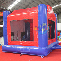Maison gonflable commerciale de super-héros de l'aventure Spiderman avec toboggan à vendre