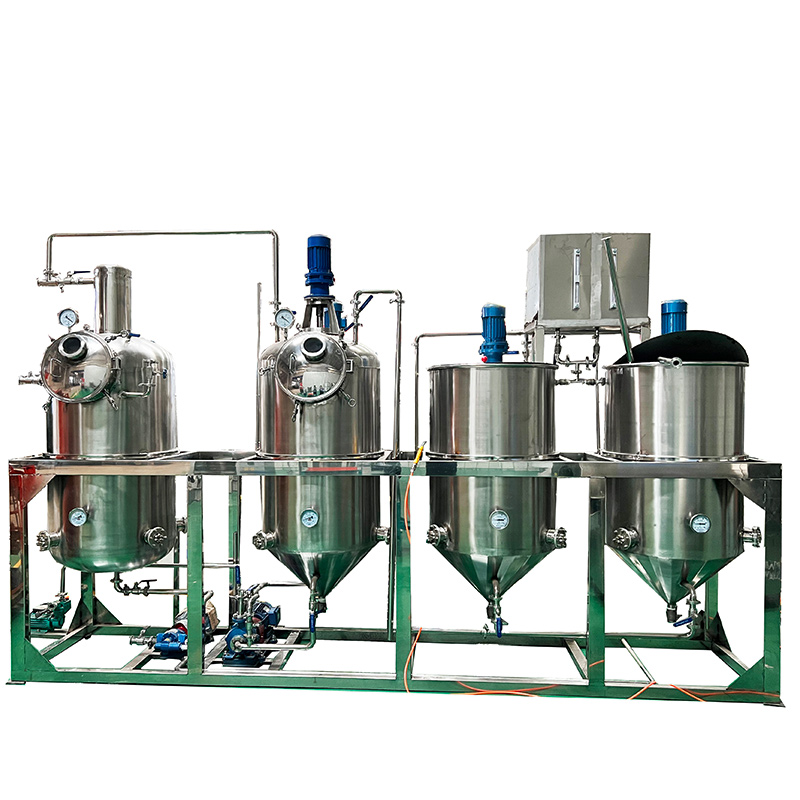 Good quality copra crude oil refining deodorization machine crude palm coconut oil refinery plant equipment