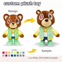 Fabricant de peluches personnalisées, ours en peluche, OEM/ODM disponible, jouets personnalisés, peluches de haute qualité, mascotte personnalisée, expédition mondiale