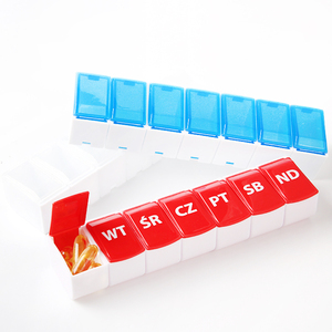 Pharmaceutical Packaging Storage Organiser 7 Days Travel Plastic Pill Box medicine dispenser boric pilll ocking pill