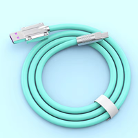 Kabel Data USB 1M 2M untuk Ponsel, Kabel USB 120W Tipe-C, Kabel Charger USB Micro, Pengisian Cepat 6A