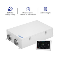 Sistema de Aire Acondicionado E-VIPO HVAC VMC, Unidad de Manejo de Aire de Alta Eficiencia 250m3/h, Recuperador de Aire Horizontal de Techo Centralizado con Ahorro de Energía