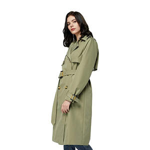 Cappotto Lungo Classico da Donna in Maglia Pesante <span class=keywords><strong>Verde</strong></span> con Fibbie, Imbottito e Isolante - Product Image 2