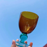 Verres créatifs personnalisés, cadeau d'anniversaire, Borosilicate, deux couleurs, tasses en verre irrégulières, tasses à boire