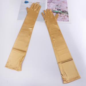 All'ingrosso Guanti eleganti da Sposa Viola per il ballo di nozze di una taglia di moda Stretch raso Opera donne guanti - Product Image 2