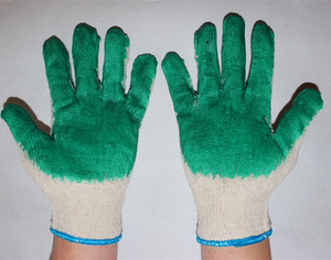 Suncend Guantes DE TRABAJO recubiertos de látex amarillo liso polialgodón baratos - Product Image 2