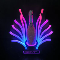 Présentoir de Bouteille de Vin en Acrylique et Cristal LED Rechargeable de Luxe VIP avec Logo Personnalisé pour Boîte de Nuit et Bar
