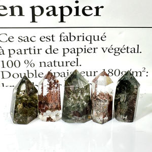 คริสตัลควอตซ์ธรรมชาติทรงแหลมขนาดเล็กสำหรับการบำบัดทางจิตวิญญาณ คริสตัลแฟนทอมสีเขียวธรรมชาติ - Product Image 6